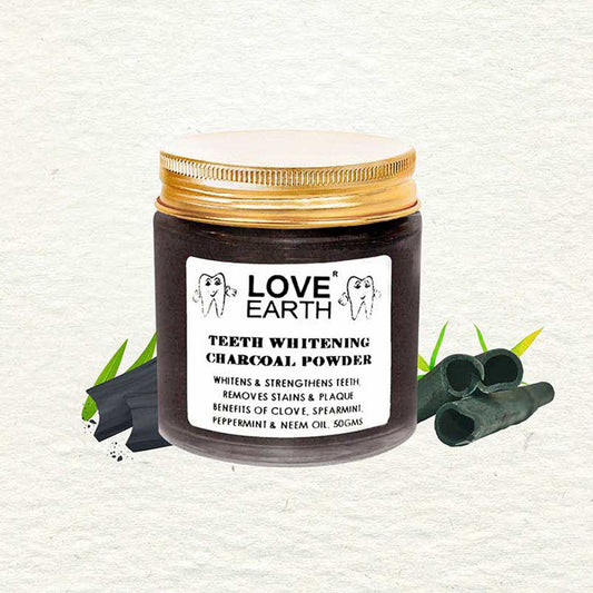 Love Earth Teeth Whitening Charcoal Powder - 50g