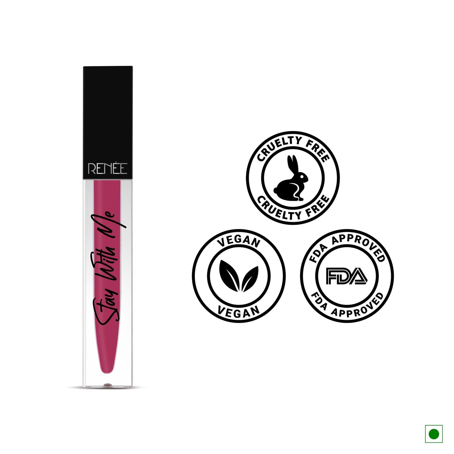 Renee Stay With Me Matte Liquid Lip Color 5ml - Pride Of Magenta