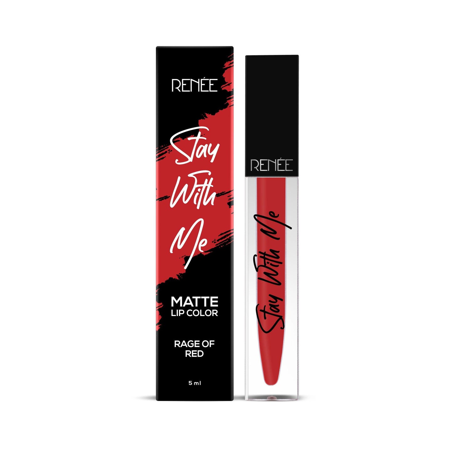 Renee Stay With Me Matte Liquid Lip Color 5ml - Rage Of Red