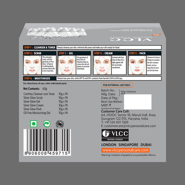 VLCC Silver Facial Kit - 60gm