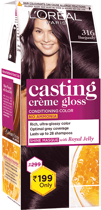 L'OREAL Casting Crème Gloss Small Burgundy (21g + 24ml)
