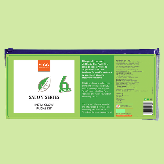 VLCC Salon Series Insta Glow Facial Kit 6 Facials (240gm + 12ml)