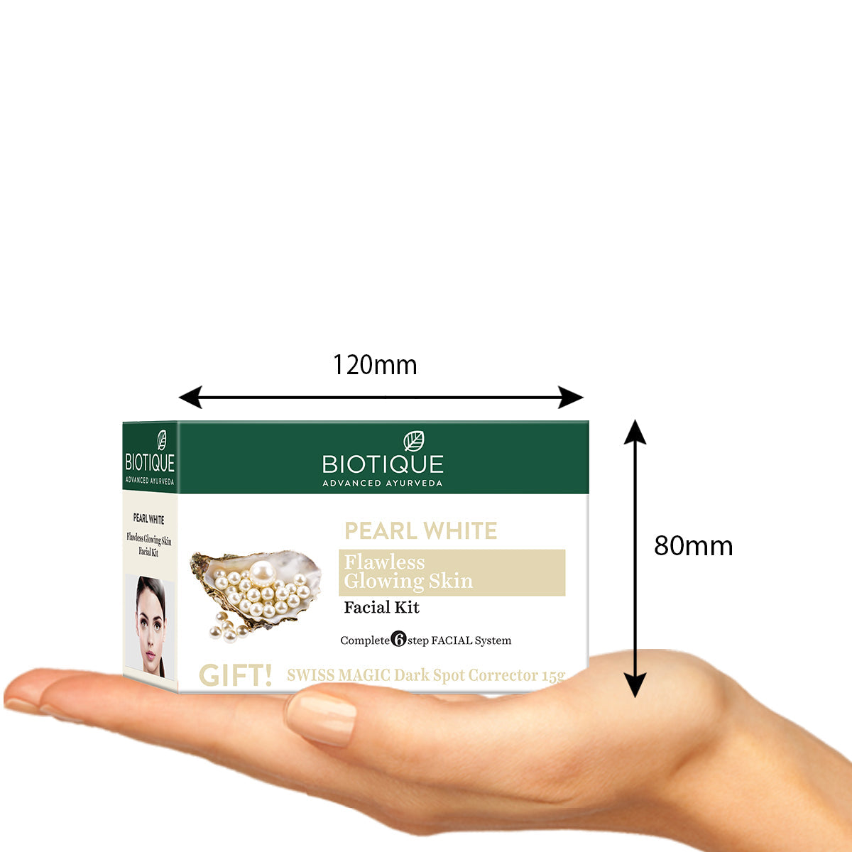 Biotique Pearl White Flawless Glowing Skin Facial Kit (5x10g + 15g)